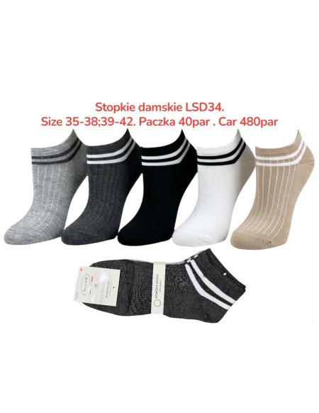 Skarpety Stopkie Damskie Bawełniane 35-42 LSD34