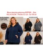 Ocieplana Bluza polarowa damska z kapturem i futerkiem BZP501 – M–3XL