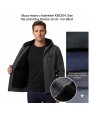 Ocieplana bluza męska z kapturem i futerkiem KBZ104 – M–3XL