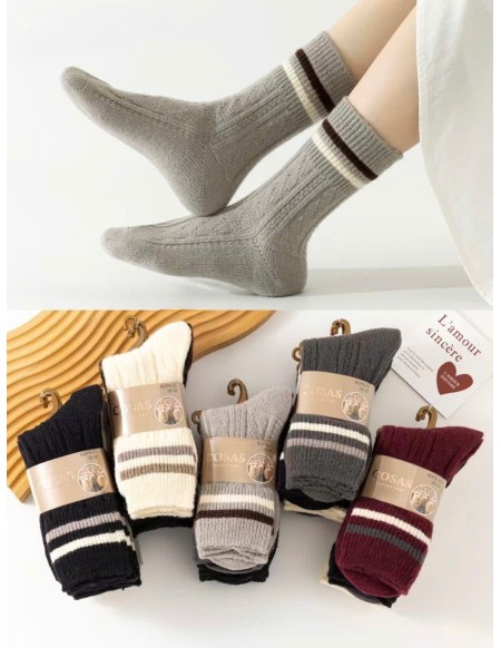 Skarpety Damskie Angora z Wełną Zimowe Thermo 35-42 BDP8-23