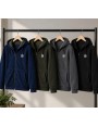 Ocieplana kurtka polarowa męska z kapturem i futerkiem KBZ553  M–3XL