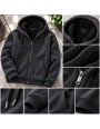 Bluza męska z kapturem ocieplana futerkiem KBZ101+1