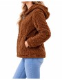 Bluza Damska Polarowa z Kapturem Rozpinana na Zamek BZD611