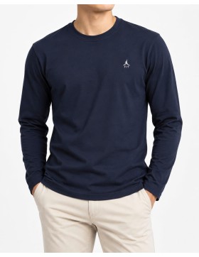 Bluzka Męska Bawełniana z Długim Rękawem Basic z Logo FIT L–3XL