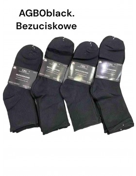 SKARPETY BEZUCISKOWE MĘSKIE CZARNE AGB0BLACK