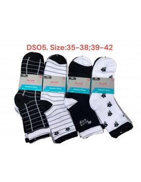 Skarpety Damskie Zwykły Silver Bawełniane DS05