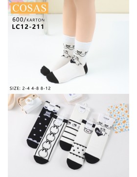 Skarpety Dziewczęce Bawełniane 2lata -12lat LC12-211