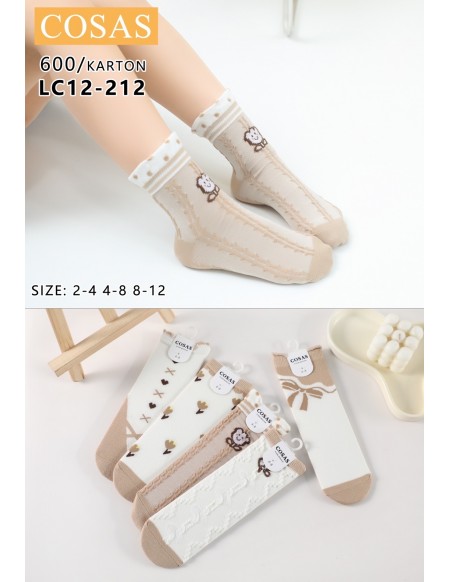 Skarpety Dziewczęce Bawełniane 2lata -12lat LC12-212