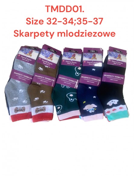 Skarpety Młodzieżowe Dziewczęce Size 32-37 N0: TMDD01