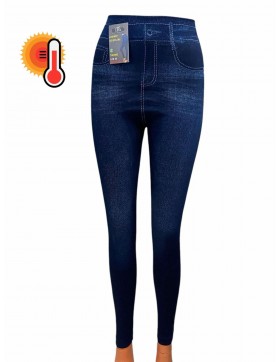 Legginsy Dżinsowe Ocieplane Damskie LHB05