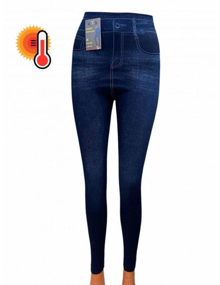 Legginsy Dżinsowe Ocieplane Damskie LHB05