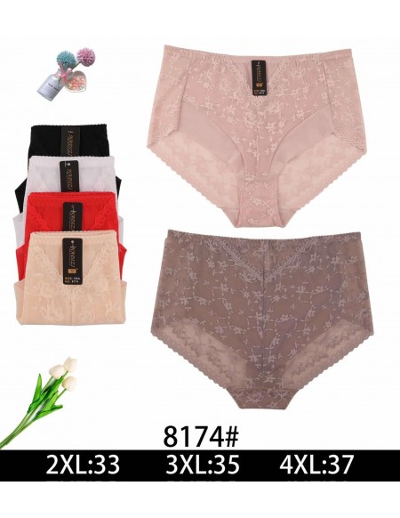 Majtki Damskie z Koronką Nadizi 2XL-4XL 8174