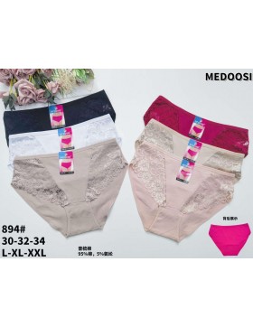 Majtki damskie bawełniane z koronką MEDOOSI L-2XL no. 894