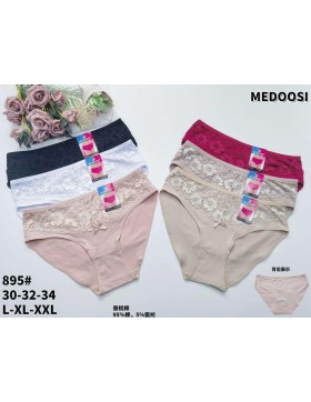Majtki damskie bawełniane z koronką MEDOOSI L-2XL no. 895