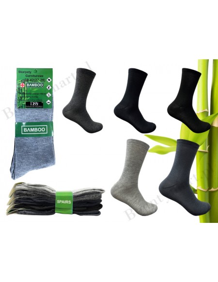 Skarpety Męskie Garnitury Bambusowe kolorowe A-0MIX