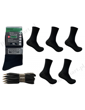 Skarpety Męskie Garnitury Natural czarne N-0BLACK
