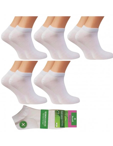 Skarpety Stopkie Damskie Bambusowe białe SDL0WHITE