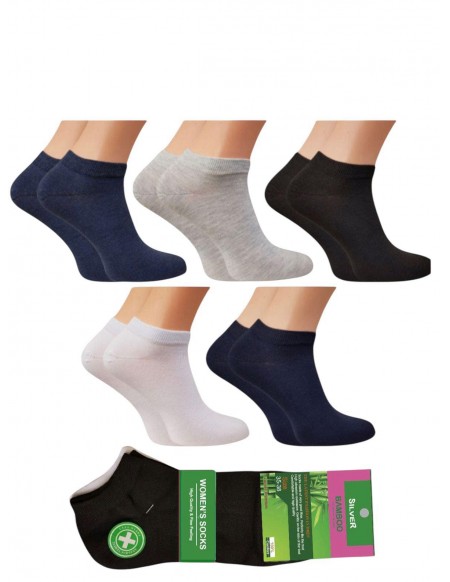 Skarpety Stopkie Damskie Bambusowe kolorowe SDL0MIX