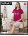 Piżama damska z krótkim rękawem i 3/4 spodniami M-3XL 15882