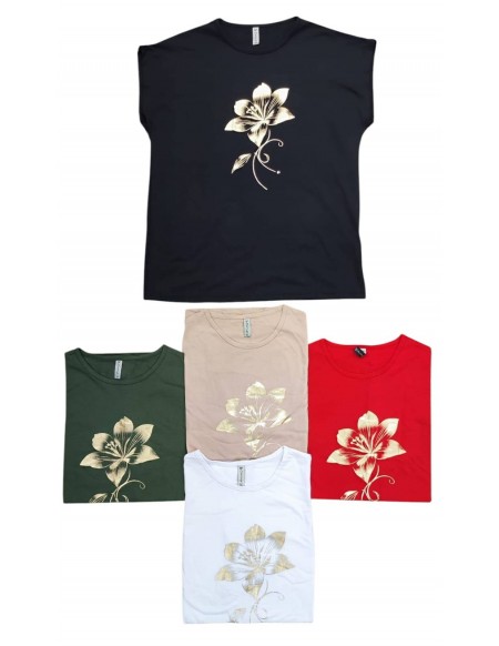 Bluzka Damska Kwiatowa z bawełny 2XL-4XL
