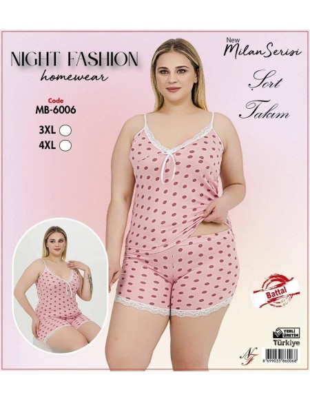 Piżama damska bez rękawów  i  Shorty BM-6006