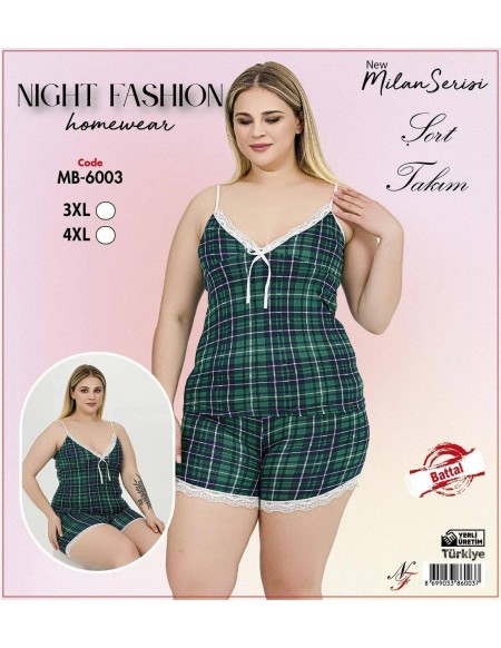 Piżama damska bez rękawów  i  Shorty BM-6003
