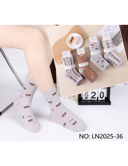 Skarpety Damskie Zwykły Bawełniane LN2025-36