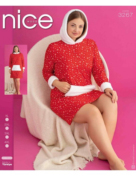 Tunika Polorowa z Kapturem i Kieszonka od XL-4XL 3267