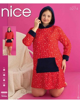 Tunika Polorowa z Kapturem i Kieszonka od XL-4XL 3274