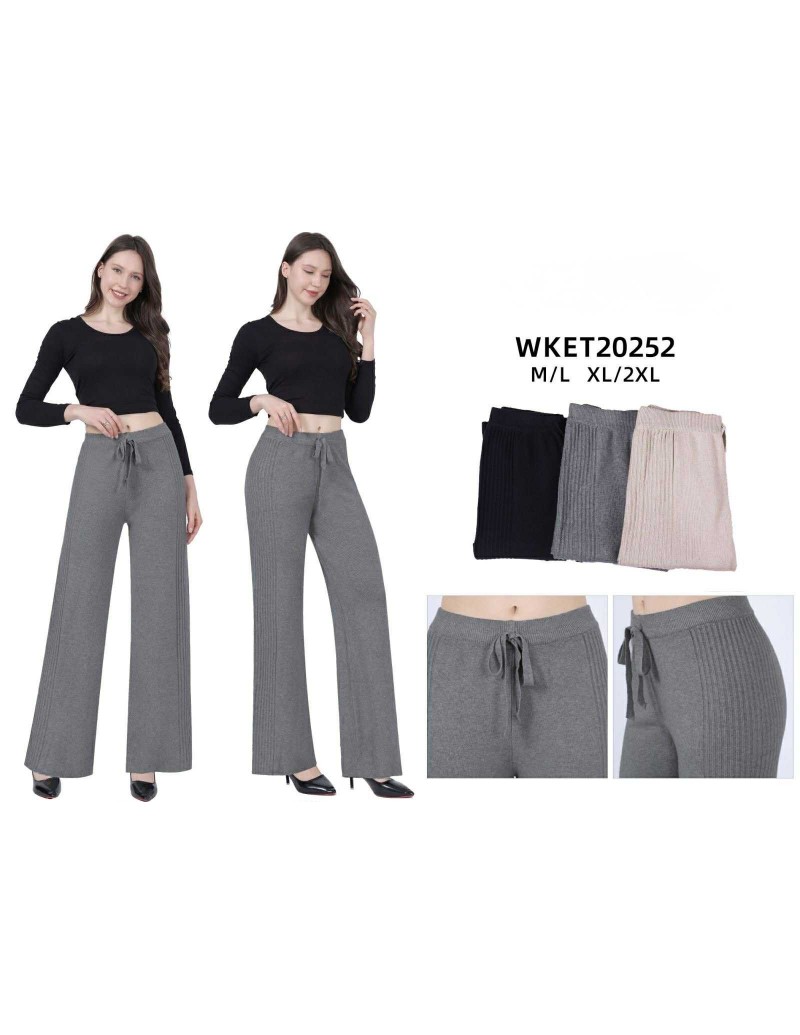 Spodnie Dzianinowe Luźne Damskie M-2XL model WKET20252