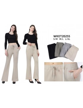 Spodnie damskie rozszerzane z kieszeniami  S-XL model WKET20255