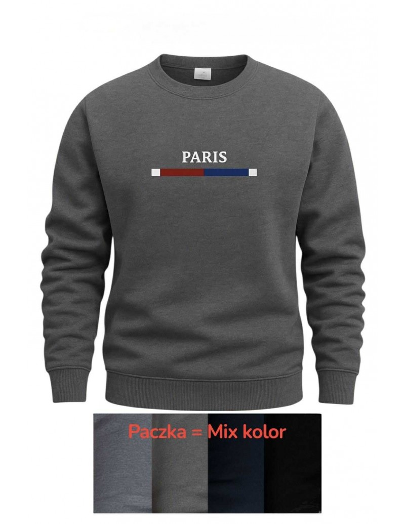 Bluza męska ocieplana polarowa bez kaptury KBZ201
