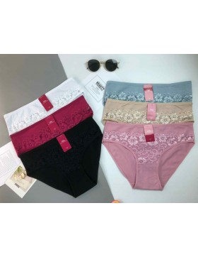 Majtki damskie bawełniane z koronką XL-3XL MCT04