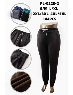 Spodnie damskie welurowe dresowe plus size PL-0228-2
