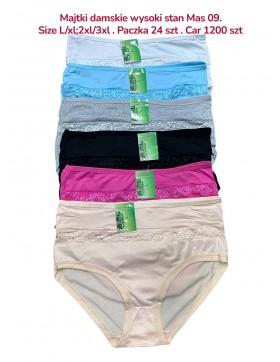 Majtki Damskie Wysoki Stan L-2XL