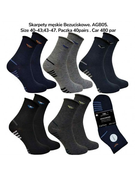 SKARPETY BEZUCISKOWE MĘSKIE AGB05