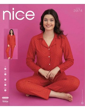 Piżama Bawełniana Damskie Nice od S-2XL 3974
