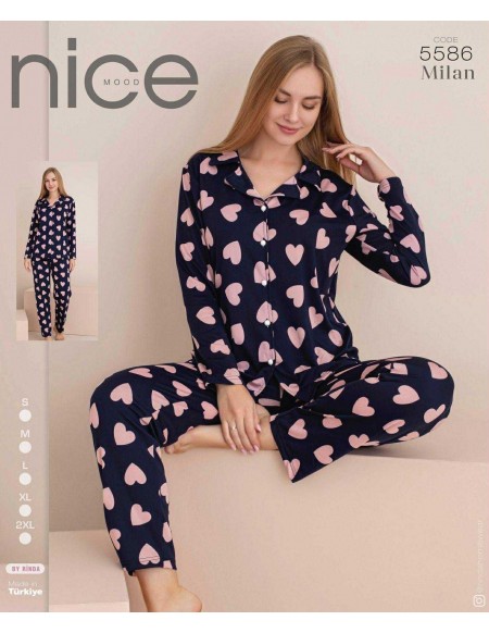 Piżama Bawełniana Damskie Nice od S-2XL 5586