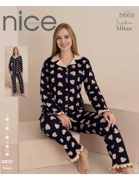 Piżama Bawełniana Damskie Nice od S-2XL 5669