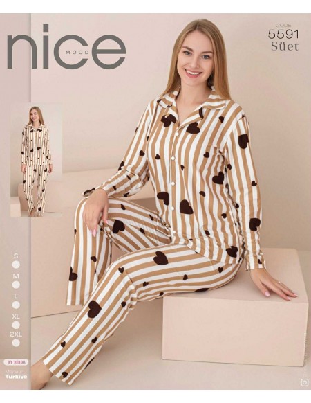 Piżama Bawełniana Damskie Nice od S-2XL 5591
