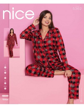 Piżama Bawełniana Damskie Nice od S-2XL 5362