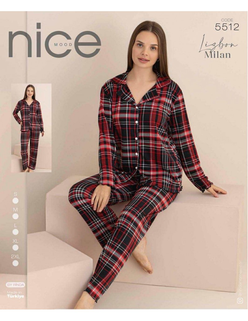 Piżama Bawełniana Damskie Nice od S-2XL 5512