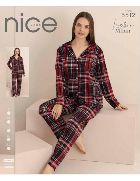 Piżama Bawełniana Damskie Nice od S-2XL 5512