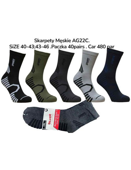 Skarpety Sportowe Męskie AS22