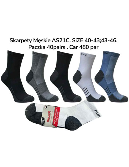 Skarpety Sportowe Męskie AS21C