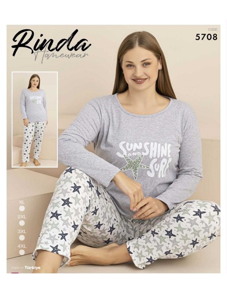 Piżama Rinda Bawełna Damskie od XL-4XL 5708