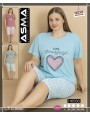 Piżama Asma Bawełna Damskie 3/4 krótkie rękaw  od L-4XL 16556