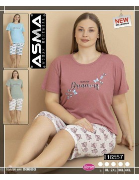 Piżama Asma Bawełna Damskie 3/4 krótkie rękaw  od L-4XL 16557