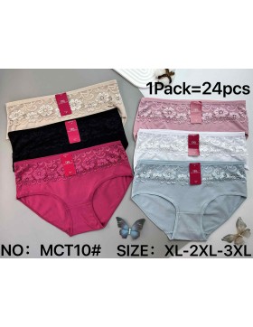 Majtki damskie bawełniane z koronką  XL-3XL MCT10