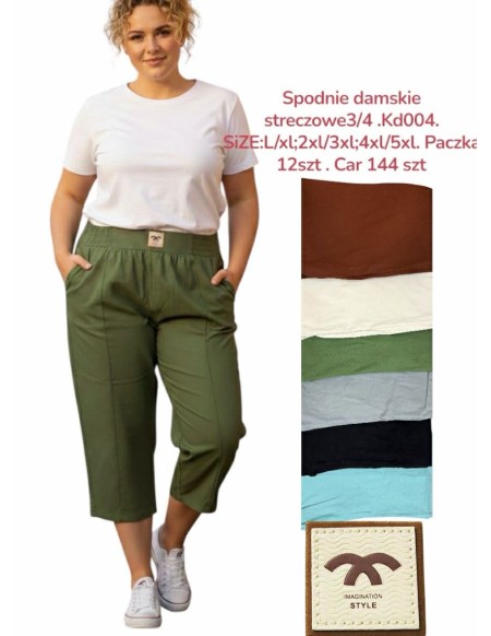 Spodnie Damskie Rybaczki Streczowe KD004